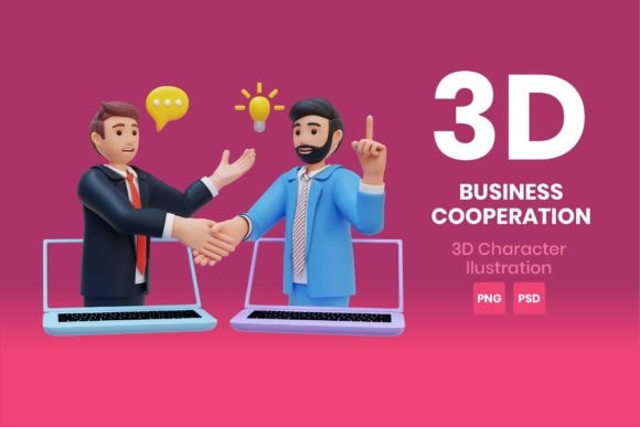 Download Business Cooperation 3d Character - Cooperation Collection