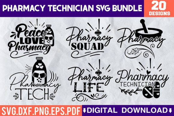 Download Pharmacy Technician SVG Bundle - Tech Collection