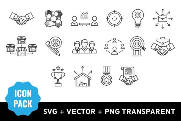 Download Business Cooperation Line Art Icon Bundl - Cooperation Collection