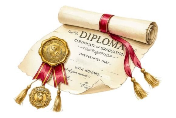 Download Graduation Diploma Certificate Scroll - Certificate Collection