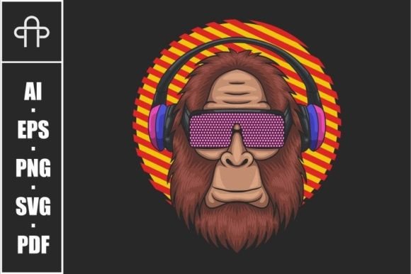 Download Bigfoot Wearing a Techno Eyeglasses - Tech Collection
